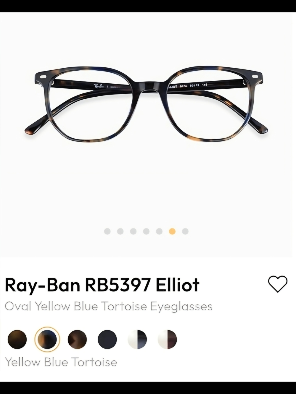 Ray-Ban RB5397 Elliot Yellow Blue Tortoise Eyeglasses